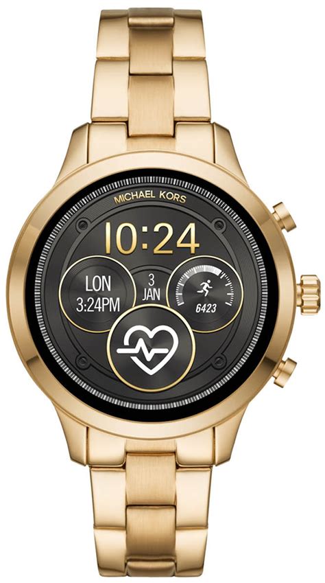 michael kors smartwatch heren goud mkt 5045|Michael Kors Runway Heart Rate Ladies Golf.